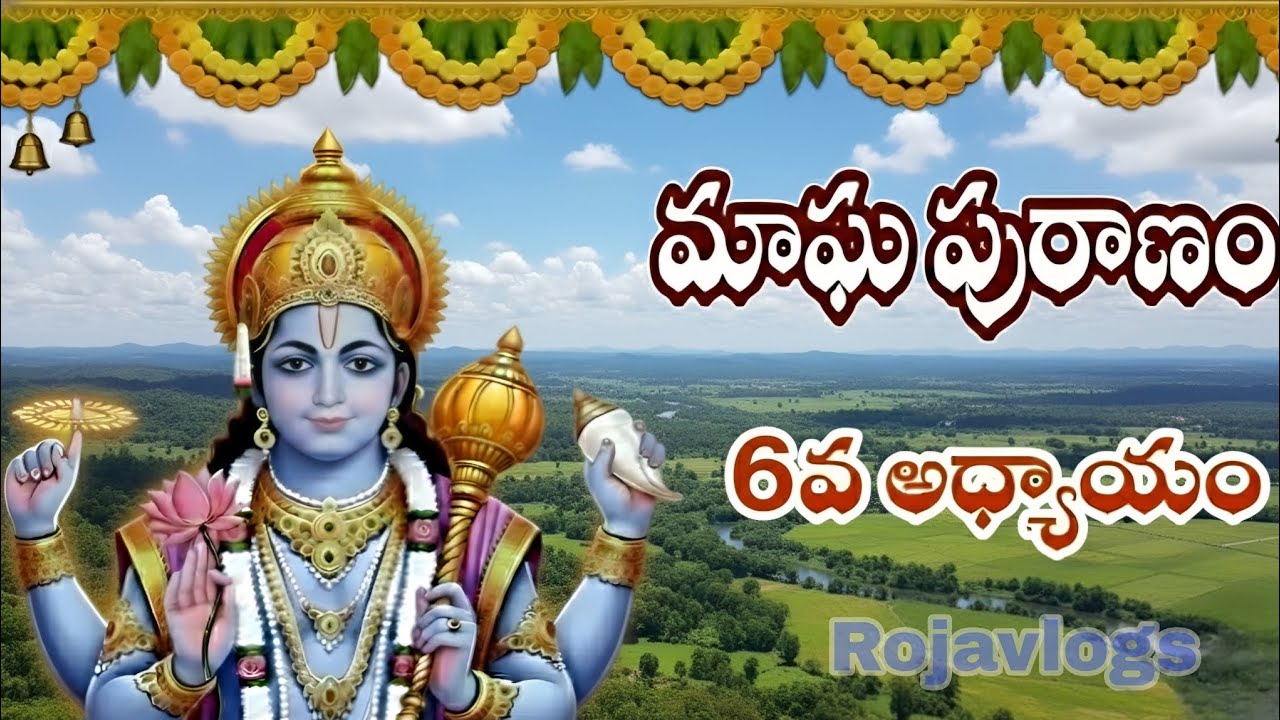 మాఘస్నాన మహిమ | ఏనుగుకు శాప విమోచనం | మాఘ పురాణం ఆరవ అధ్యాయం @Rojavlogs9 