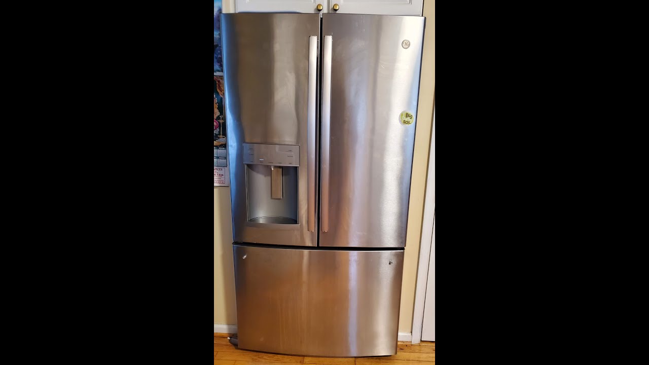 GE Refrigerator icing up in food section freezer working fine GFE28GSKKSS evaporator fan replacement