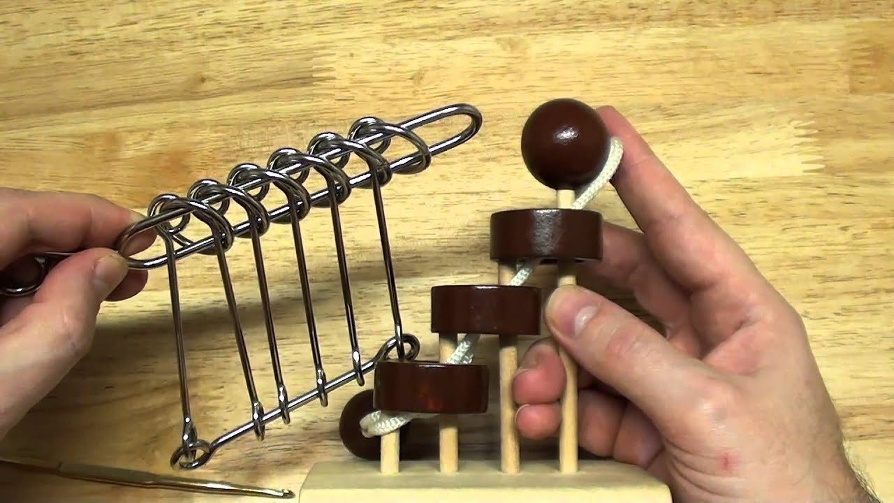 Baguenaudier Chinese Rings Desperado Centipede puzzles solution and tutorial part 2