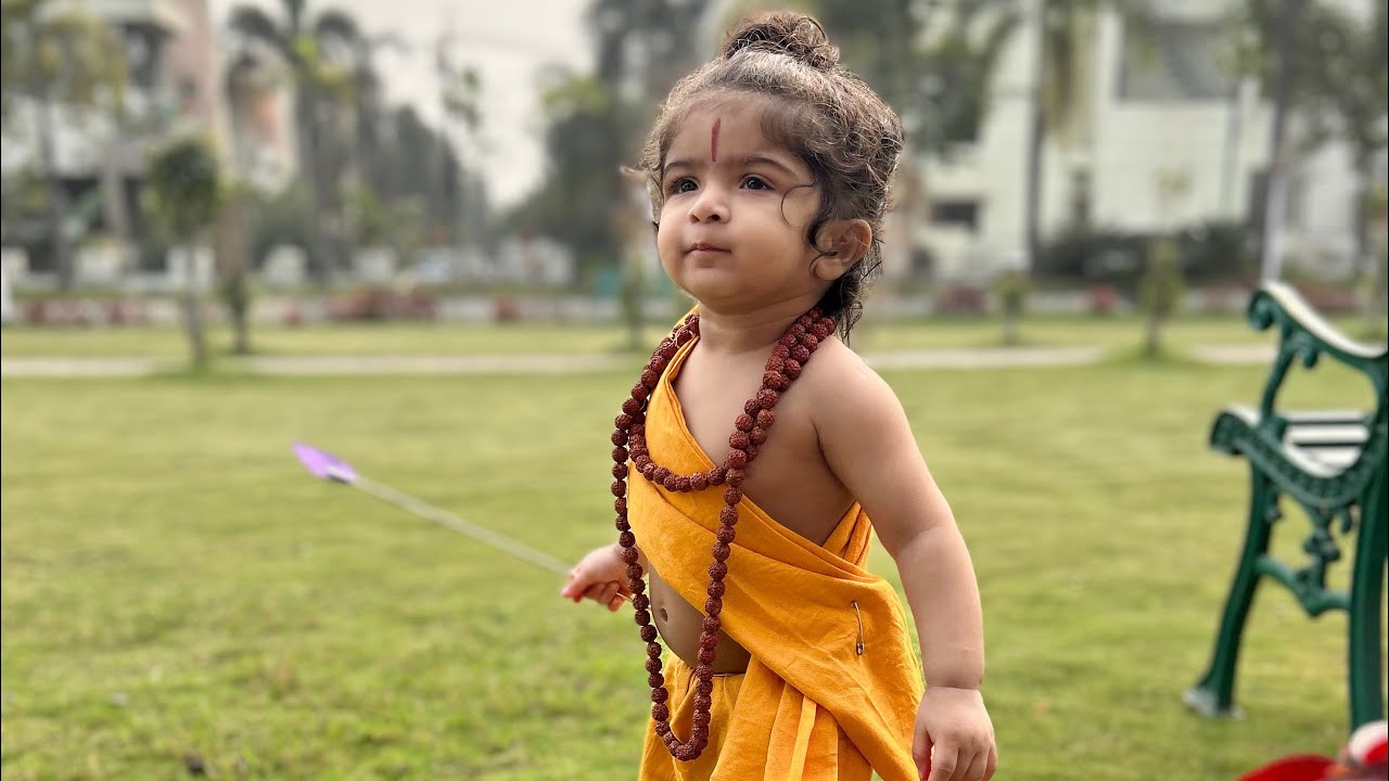 fancy dress lord Ram/laxman getup , Rama Navami ram makeup for baby boy & baby girl ,ramnavmi