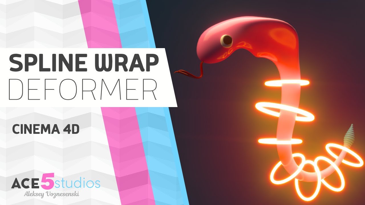 C4D: Spline Wrap Deformer Tutorial Part 1