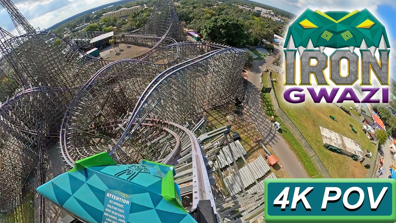 Iron Gwazi (4K Front Seat POV)- Busch Gardens Tampa, Tampa, FL
