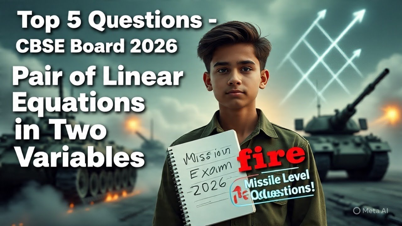 CBSE Board 2026 | Important Questions Of Maths For Class 10 Top 5 Part -3 | Linear Equations |