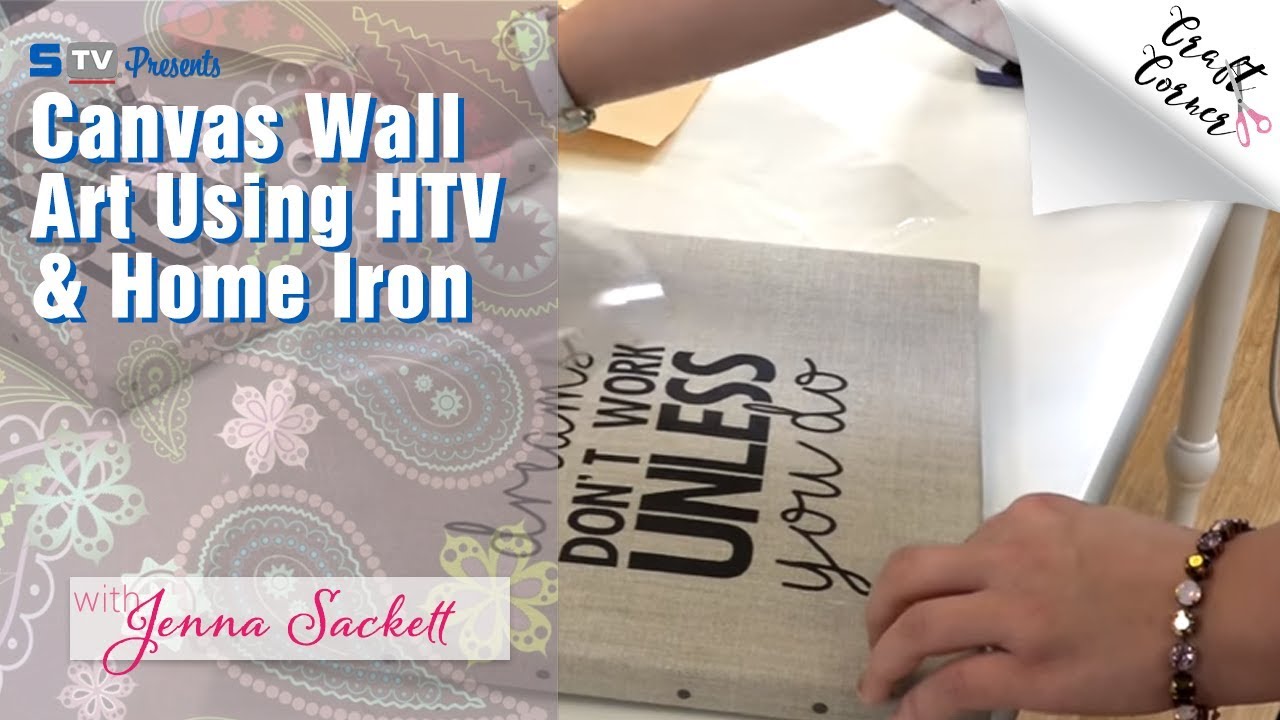 DIY Canvas Wall Art Using HTV & Home Iron | How to Make Office & Home Decor with HTV