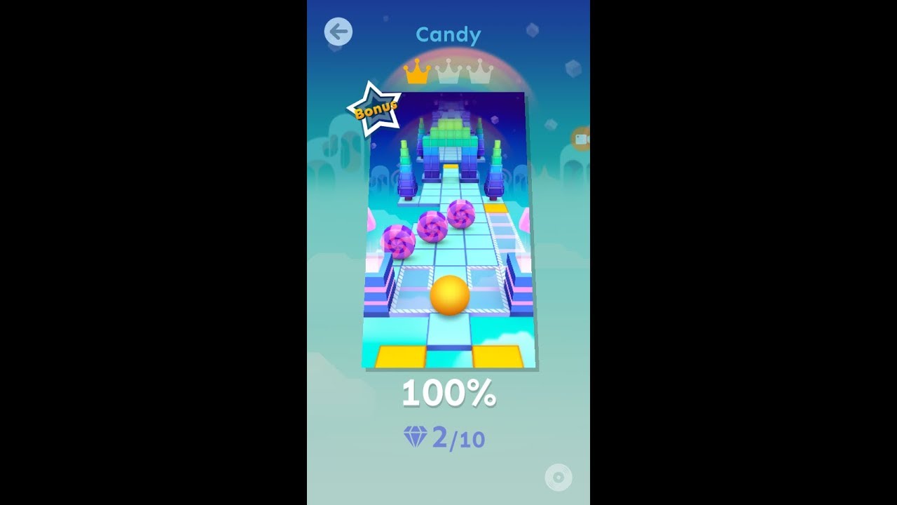 Rolling Sky - Bonus 3: Candy (Easy Way)