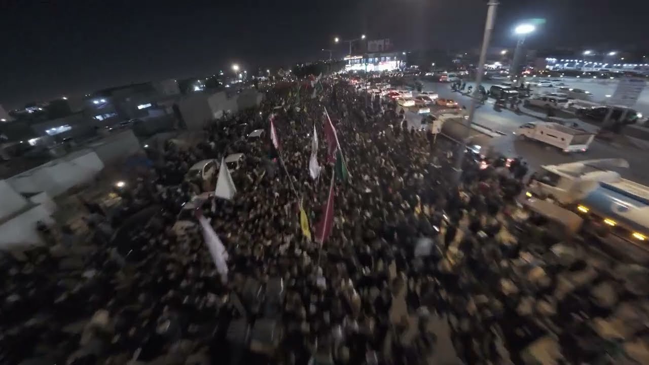 التششيع الرمزي لأهالي البصره - استشهاد السيد علي خامنئي