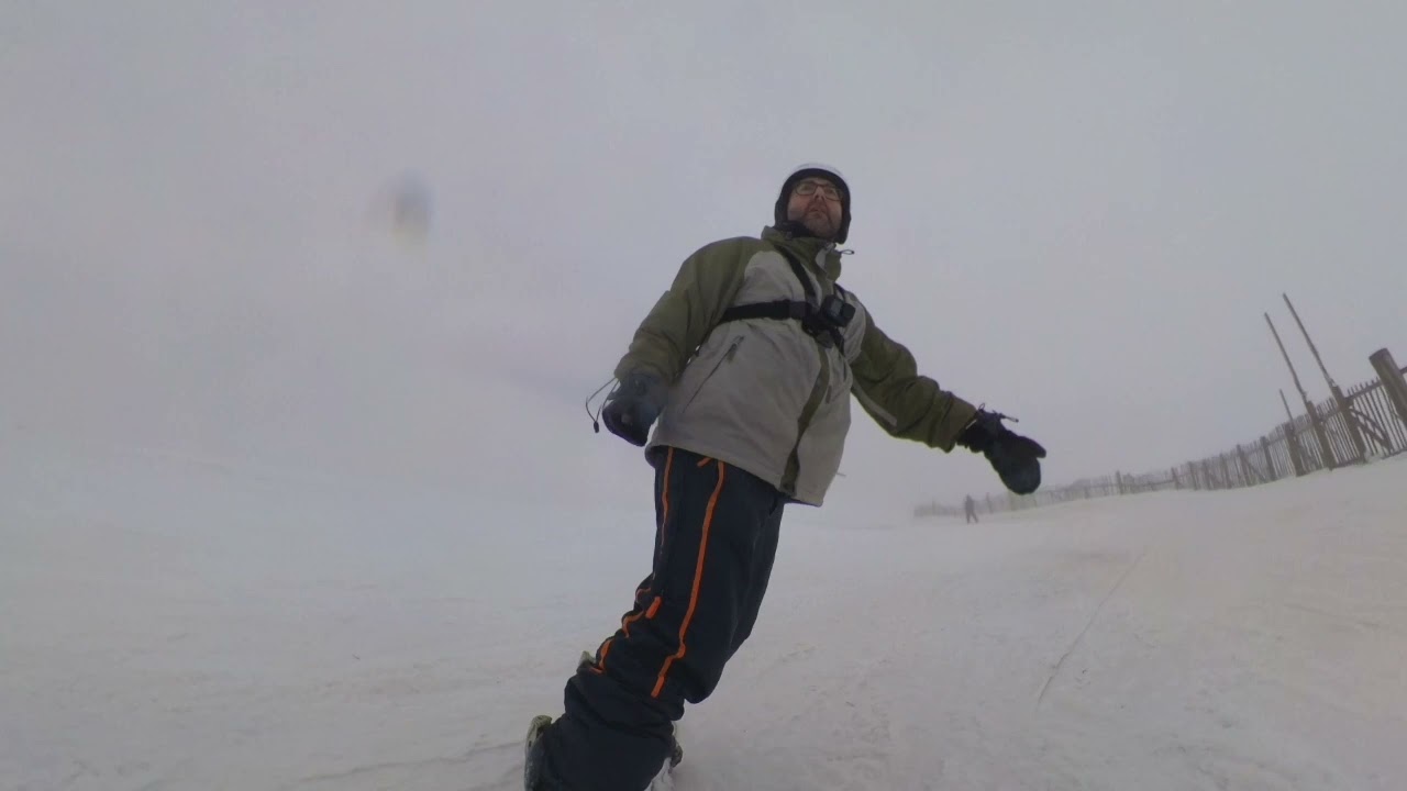 snowboarding GelnCoe - Pateau run via Poma. January 2026