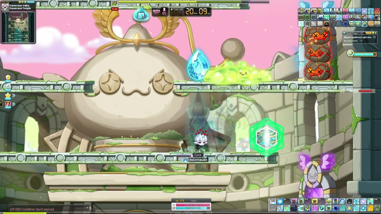 Maplestory EU-Reboot: Illium vs Chaos Guardian Angel Slime | First solo(unlibbed, pre 6th job)