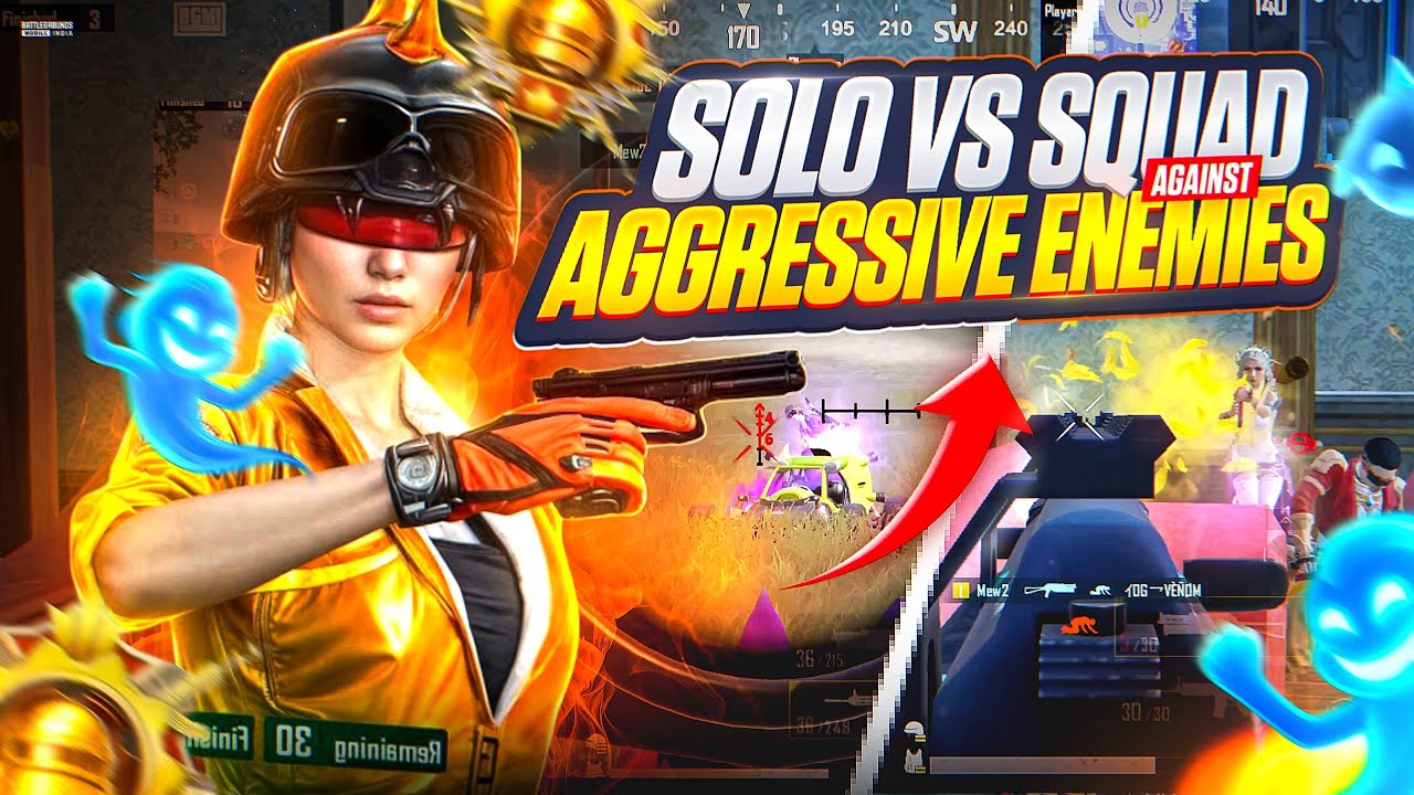 😳Squad Rage Quit After My 1v4 Clutches‼️Solo Mew2Op vs Aggressive Squads | BGMI Intense Clutches.