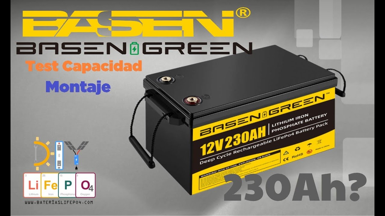 Review y prueba de capacidad batería BASEN 230Ah 12V - 🔋LiFePO4 - 🚍DIY ElectroCamper🚤
