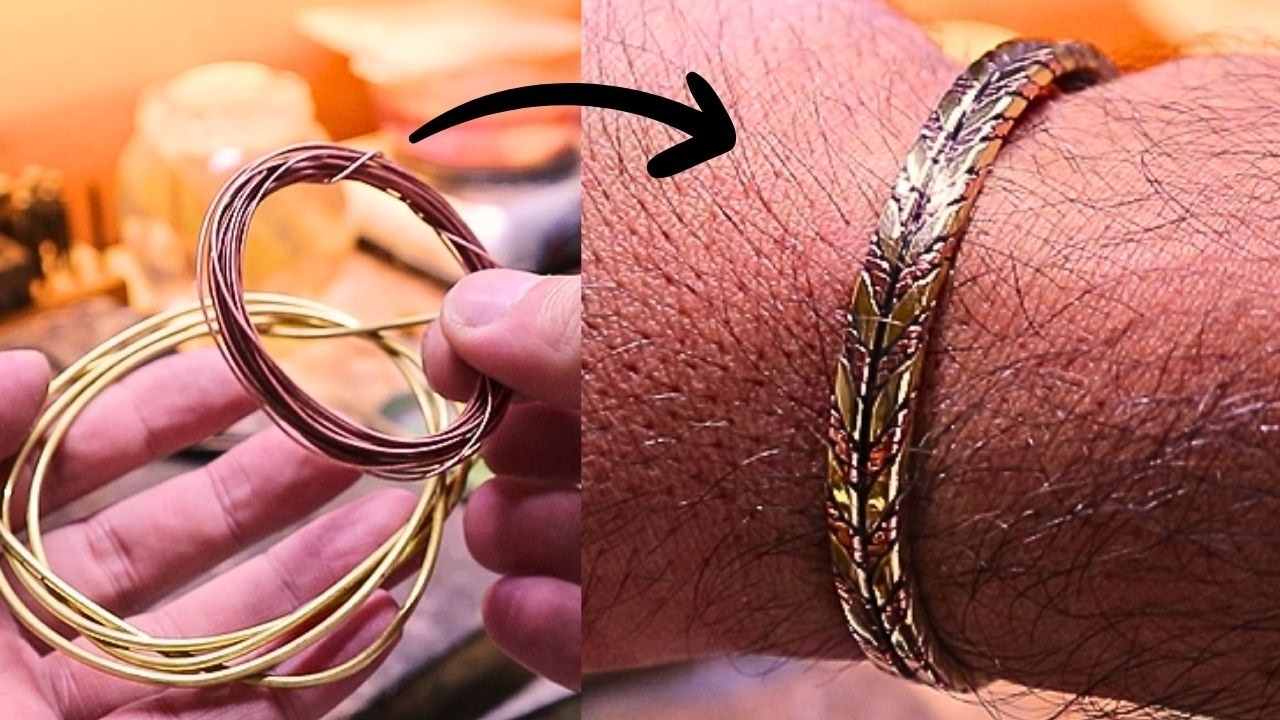 How to Make a Unique Bracelet from Copper and Brass Wire | Jewelry Making Ideas
