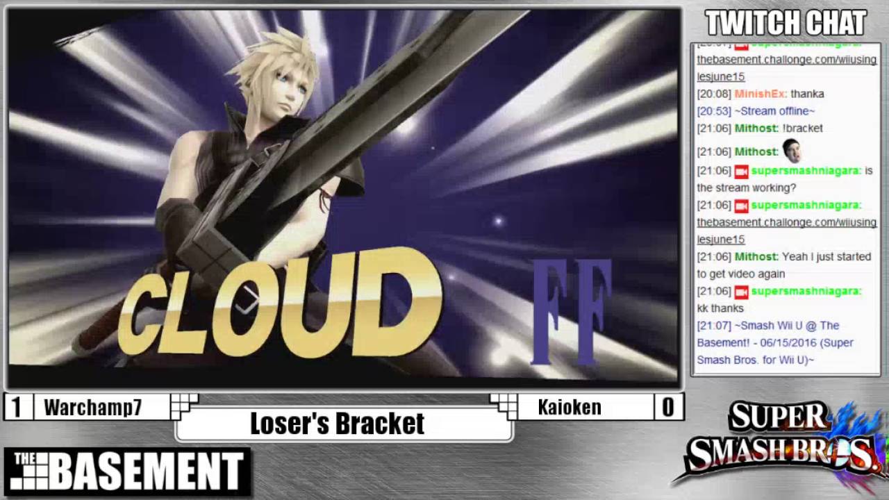 Smash Wii U @ The Basement (June 15, '16) - BRACKET: Warchamp7 (L.Mac, Lucina) vs. Kaioken (Cloud)
