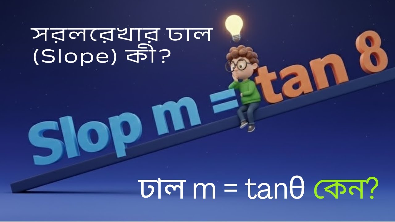 সরলরেখার ঢাল বেসিক থেকে | m = tanθ এর যুক্তি | Math Concept Clear