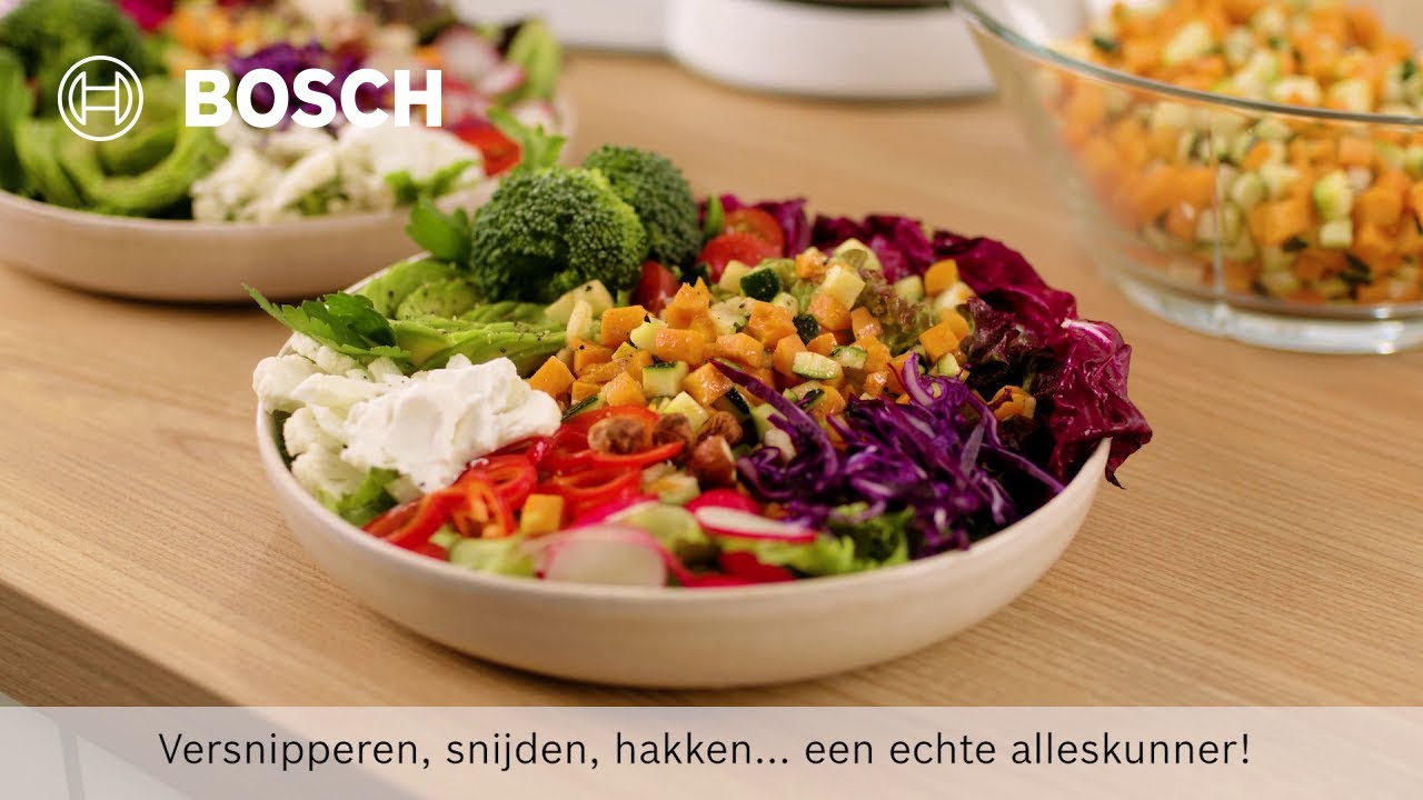 Bosch MUM5 keukenmachine: Versnipperen, snijden & hakken