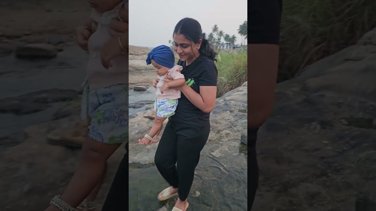 Rishiv kutty's 1st ever river visit 😍🩵