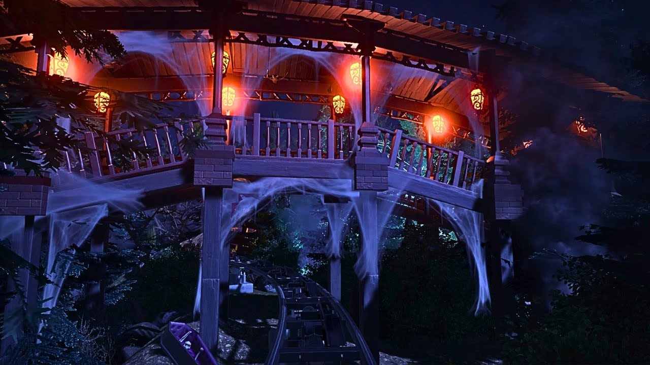 2種類の不気味なゴーストジェットコースター World of Ghost Coaster & Dande's Inferno　Roller Coaster