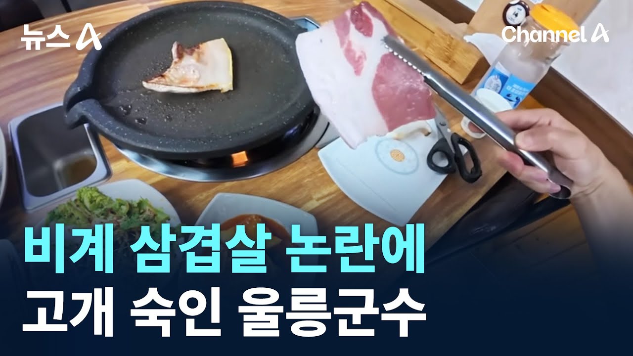 비계 삼겹살 논란에 고개 숙인 울릉군수 / 채널A / 뉴스A