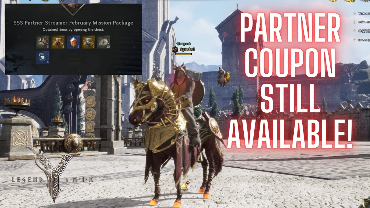 PARTNER STREAMER COUPON STILL AVAILABLE! LET'S GO! #ymir #legendofymir #newmmorpg