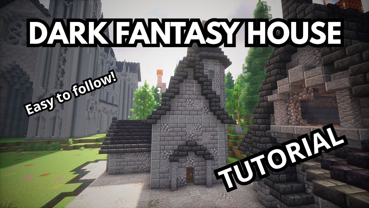Simple Dark Fantasy House Tutorial in Minecraft | #minecraft #minecrafttutorial