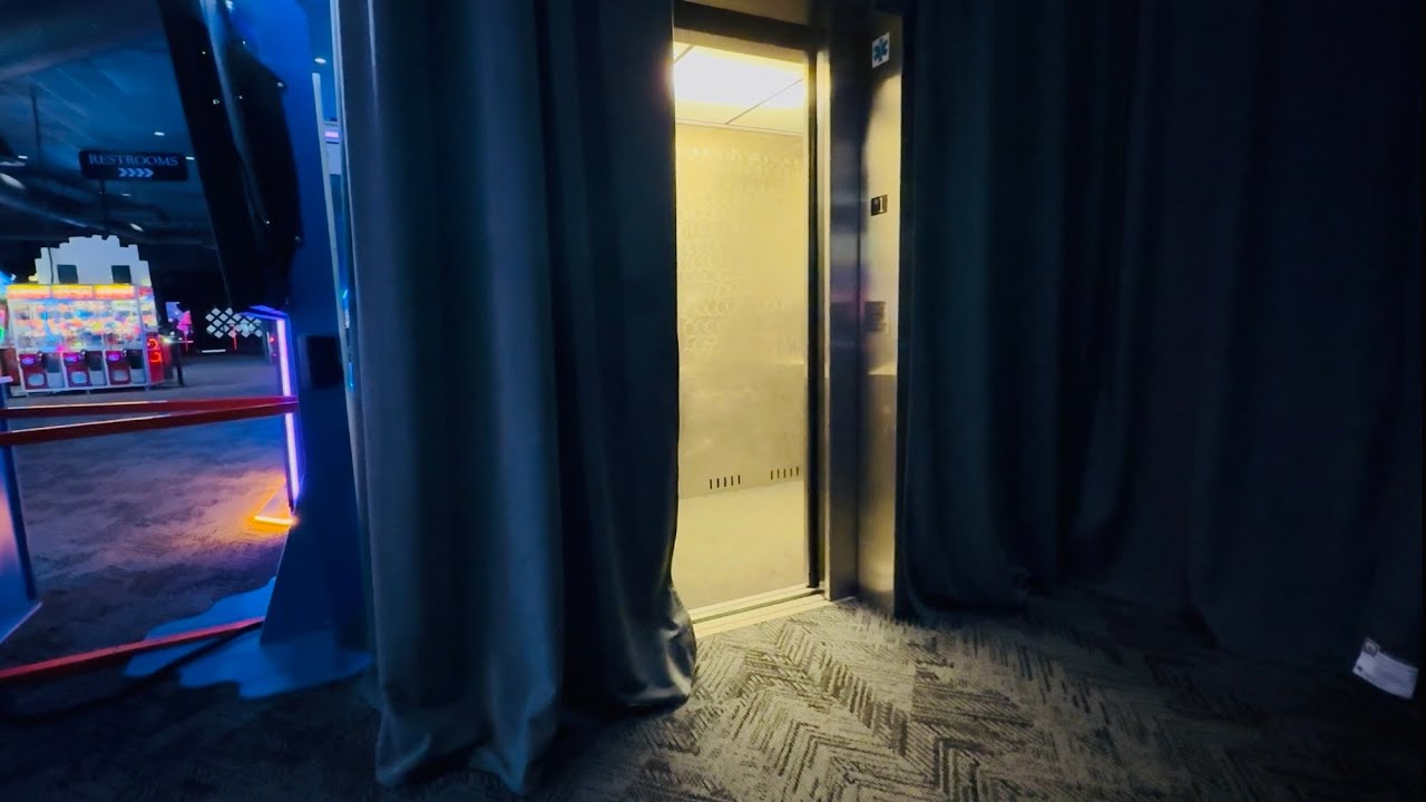 Schindler 330A Hydraulic Elevator Ride | Escalator Rides | Dave & Buster’s, Arcadia, California, USA