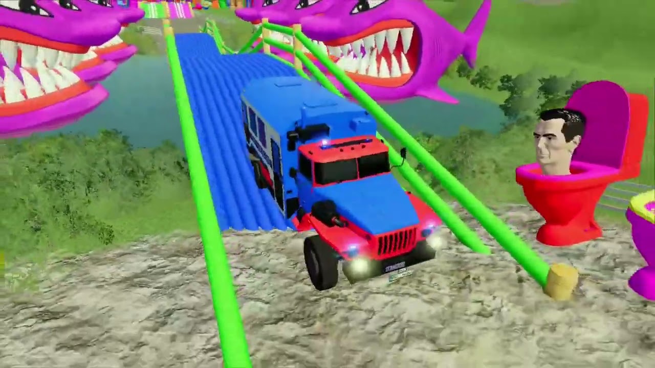TRANSPORTING CARS,POLICE CARS, FIRE TRUCK,AMBULANCE WITH TRUCK, farming simulator 22 game