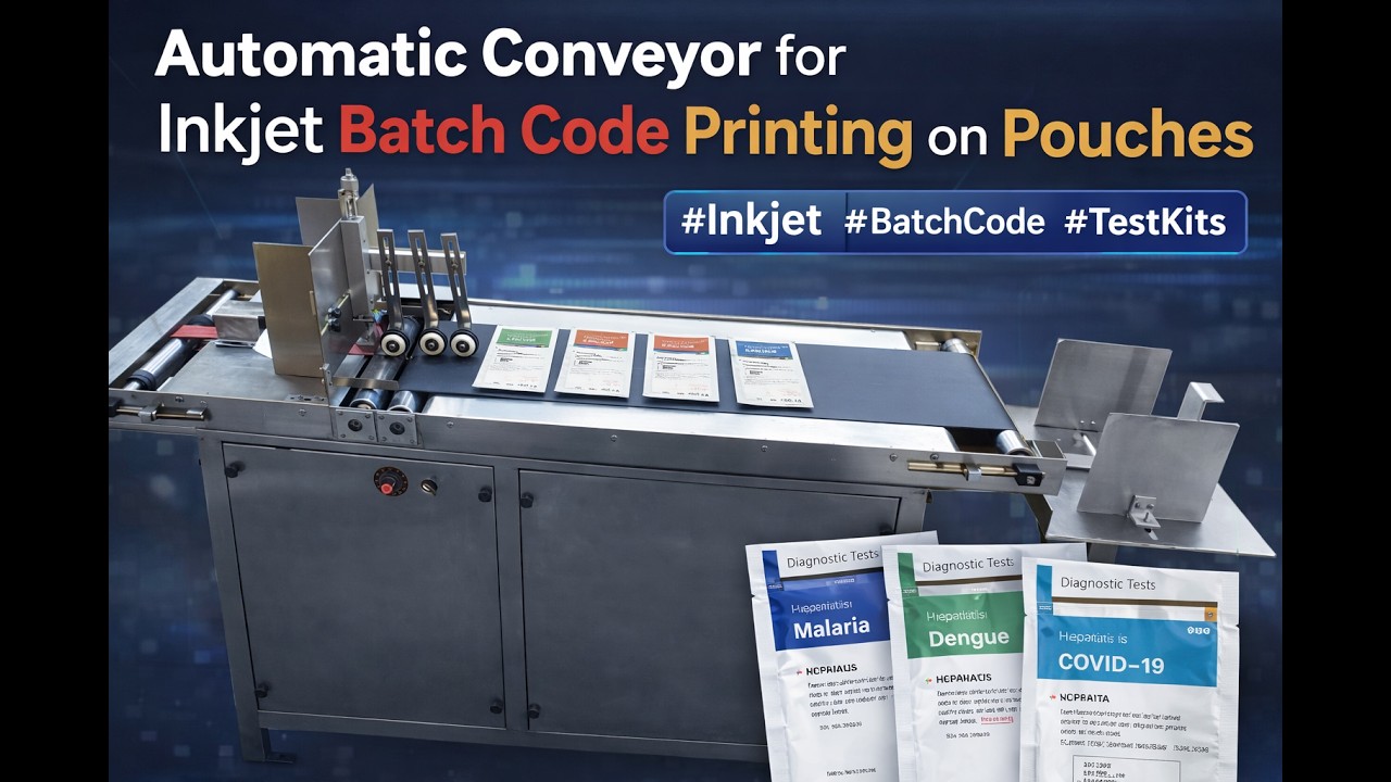 #Inkjet batch code printing on Pharmaceutical Pouches of  #Test_kits