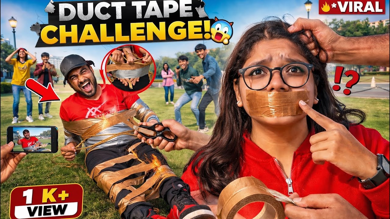 😱 TAPE ESCAPE CHALLENGE GONE WRONG!! 🤣 | Haath, Pair aur Muh Sab Band!! 🔥