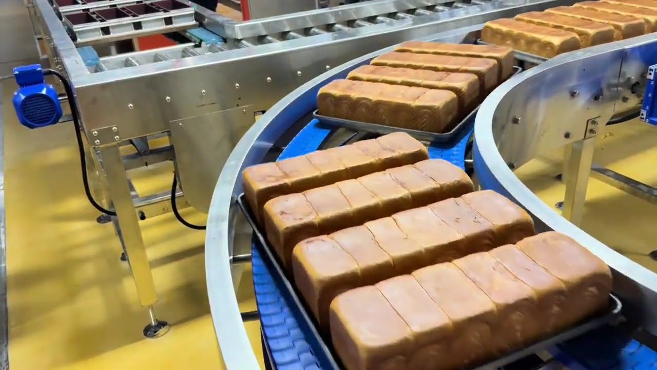 Haw Ding Toast/Loaf Baking Conveyor Line & Baking System & Depanner #bakeryequipment #bakerymachines