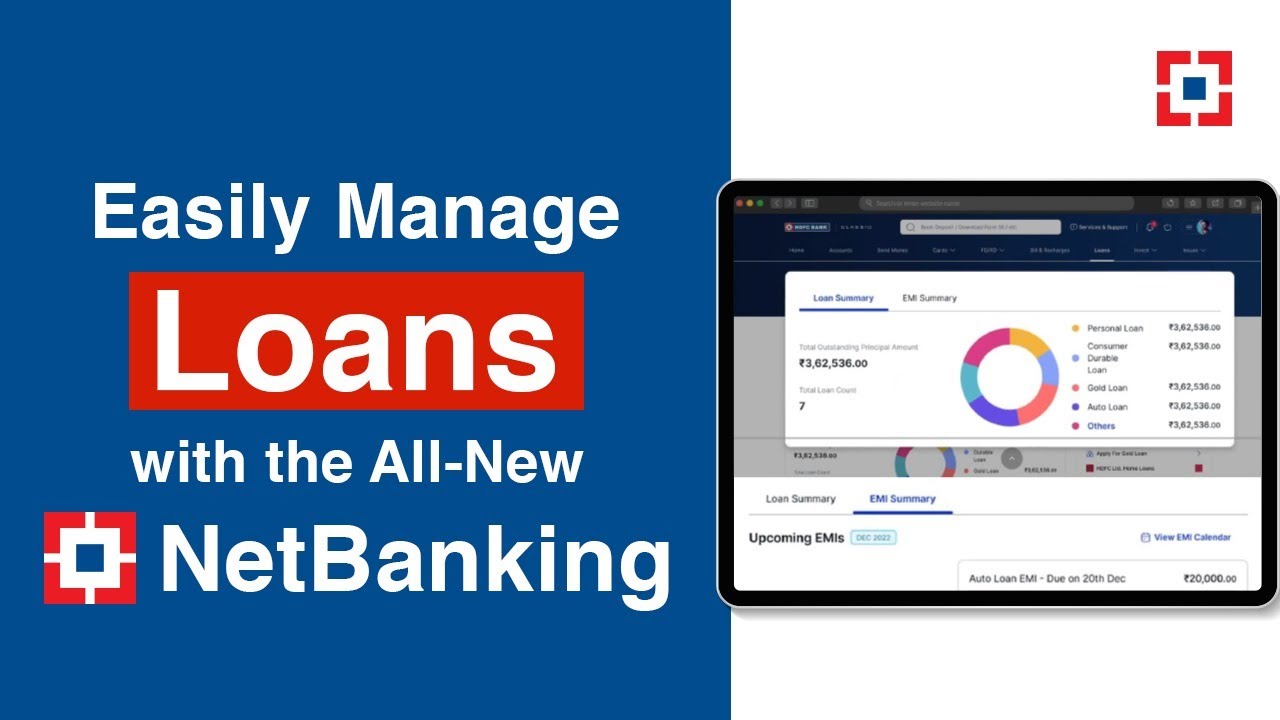Easily Manage Your Loans Online with HDFC Bank | New NetBanking Features