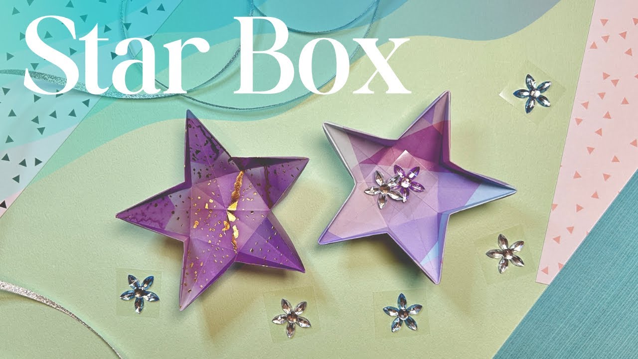 How to Fold Star Box | Easy Origami Tutorial ⭐️えいごで折り紙！七夕星の箱