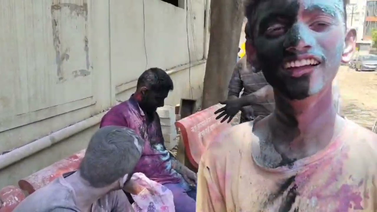 Happy holi  😎/ holi blog /jaysingpur chi comedy /#vlog #marathivlog #holi #37