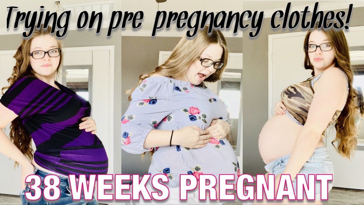 PRE-PREGNANCY CLOTHES TRY ON CHALLENGE | 38 WEEKS PREGNANT