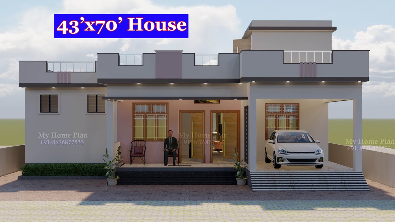 Beautiful House Design With 6 Bedroom II Simple Elevation Home Design Home With Parking @Myhomeplan