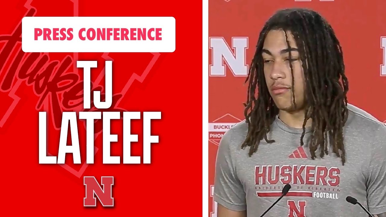 Nebraska Football QB TJ Lateef meets with the media on Wednesday I GBR