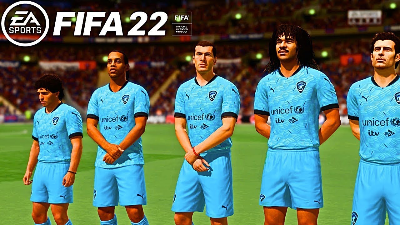 FIFA 22| SOCCER AID VS ADDIDAS ALL STAR| FT. PELE, MARADONA(HOW DID MESSI DO THAT😱😱)