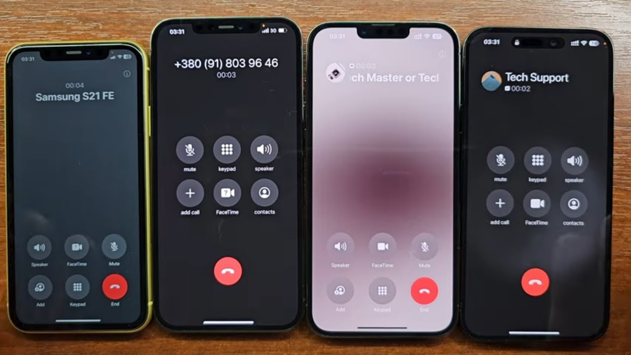 iPhone 11 (2019) vs iPhone 12 PM (2020) vs iPhone 13 PM (2021) vs iPhone 14 PM (2022) Incoming Calls