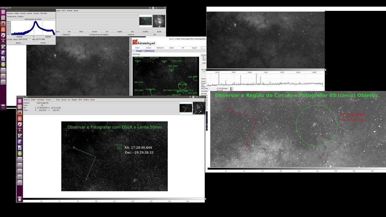 Astronomia e Fotografia do C&eacute;u Para Todos - Mapa com SAOImage DS9.