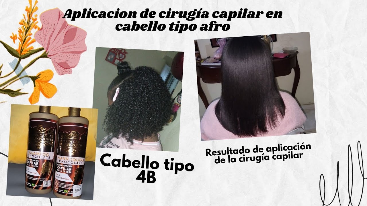 Aplicación de cirugía capilar paso a paso en cabello afro 4B