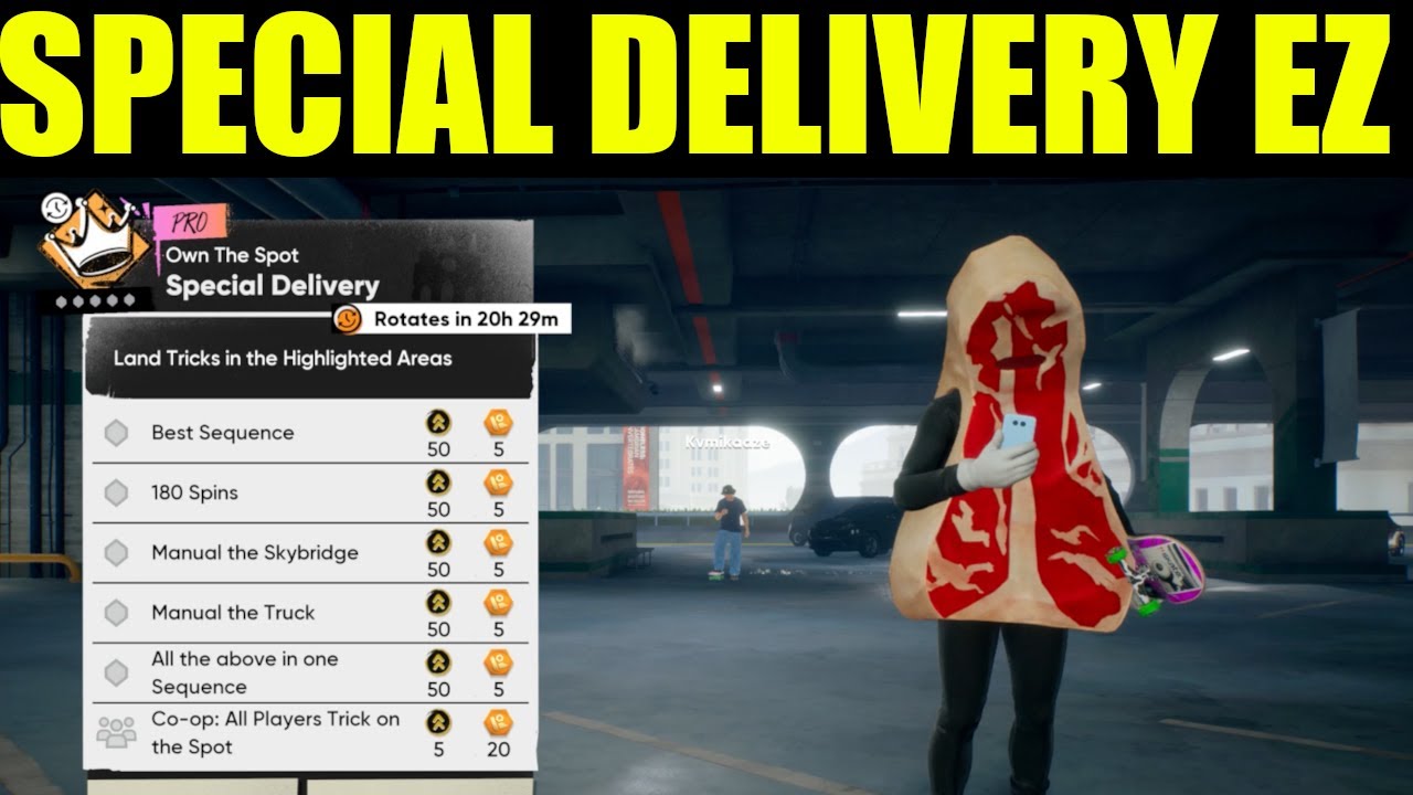 Skate 4 - special delivery goals | manual the skybridge | manual the truck | all of the above in one