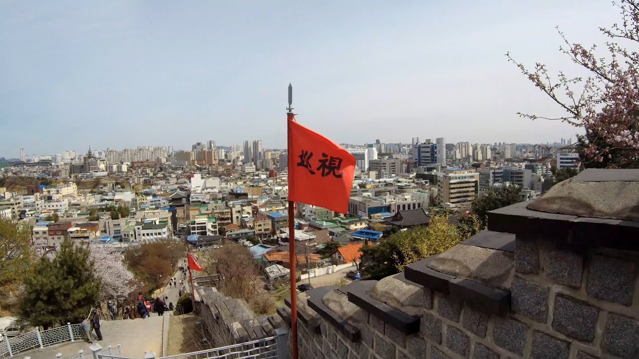 4K ] スウォンファソン [ Suwon Hwaseong Fortress tour to Paldalmun Gate @ スウォンし Suwon