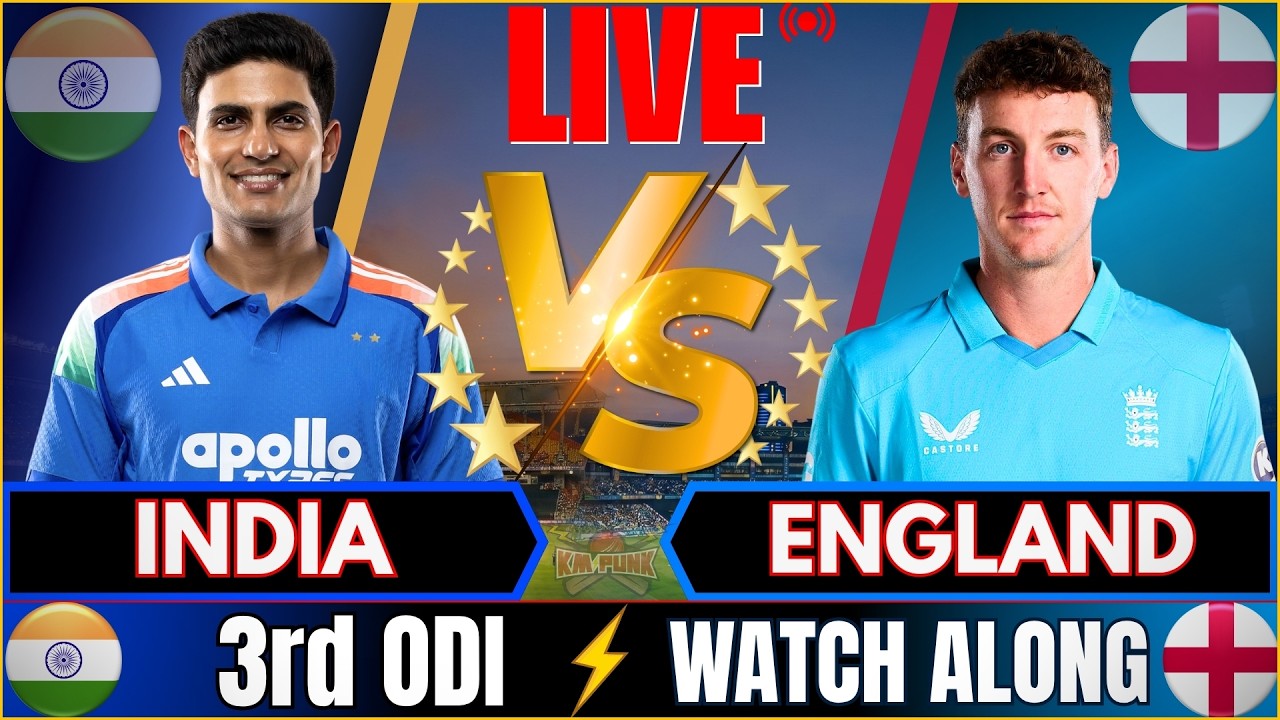 🔴LIVE: India vs England, 3rd ODI  | Live Cricket Match Today | IND vs ENG, Fan Chat | India Batting