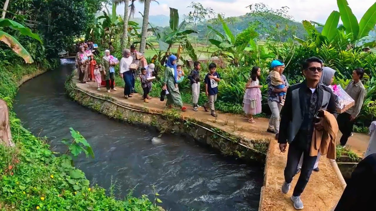 Menyusuri Sungai & Sawah Indah, Antar Pengantin Di Kampung. Beginilah Pernikahan Jawa Barat Garut