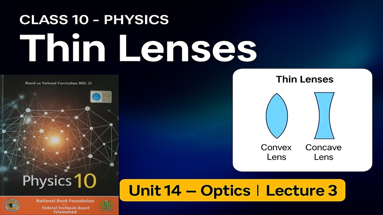Class 10 Physics | Unit 14 Optics | Lecture 3 | Lenses, Types, Image Formation by Convex Lens