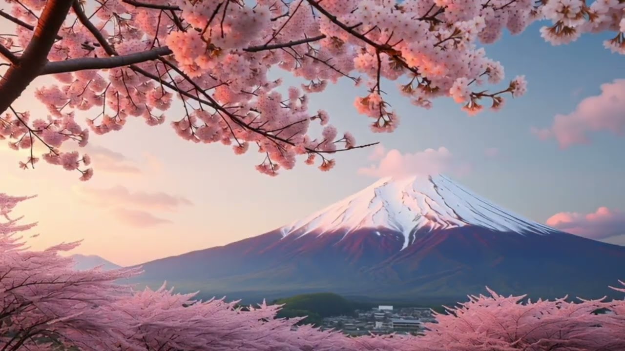 🇯🇵🌸 Mount Fuji Spring Serenity | Peaceful Sakura Ambience (8 Hours)