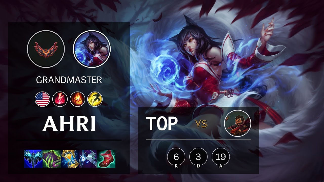 Ahri Top vs Graves - NA Grandmaster Patch 12.4