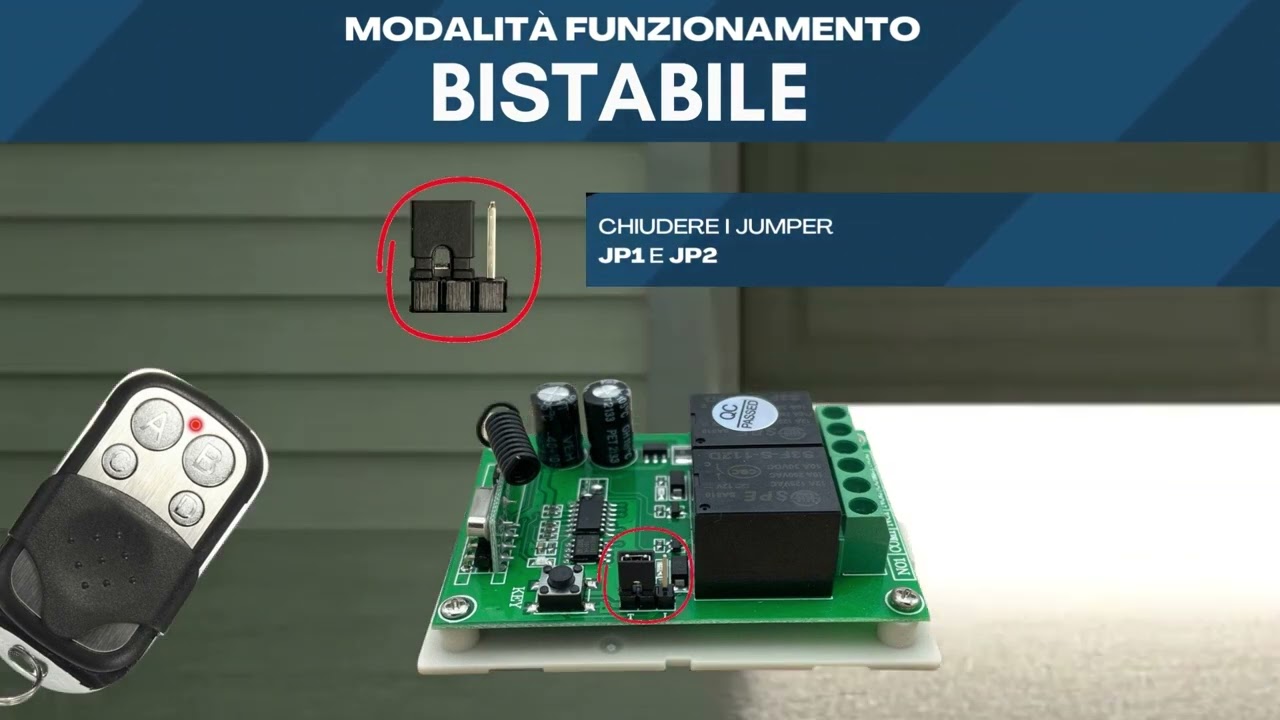 Le guide: Ricevente Cancello Automatico a 433,92 Mhz con 2 canali da 12 a 24V in corrente continua