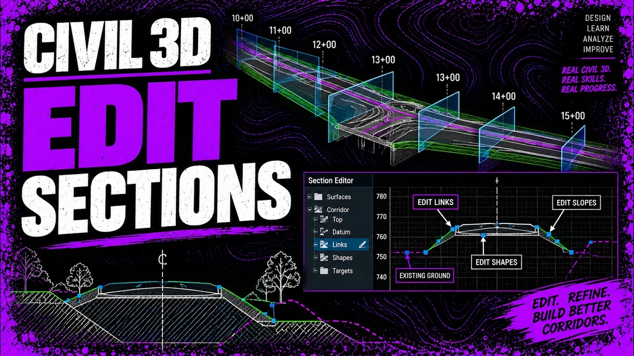 Editing Corridor Sections in Civil 3D