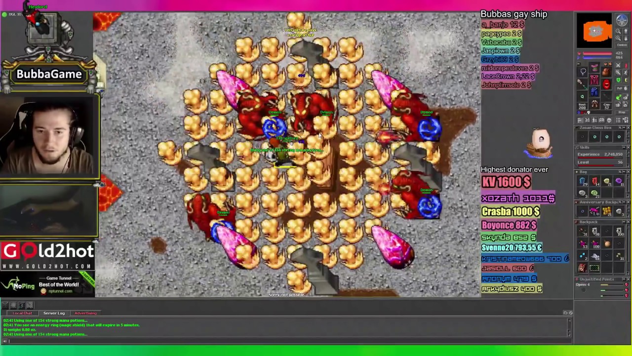 [Tibia] demon parchament prank