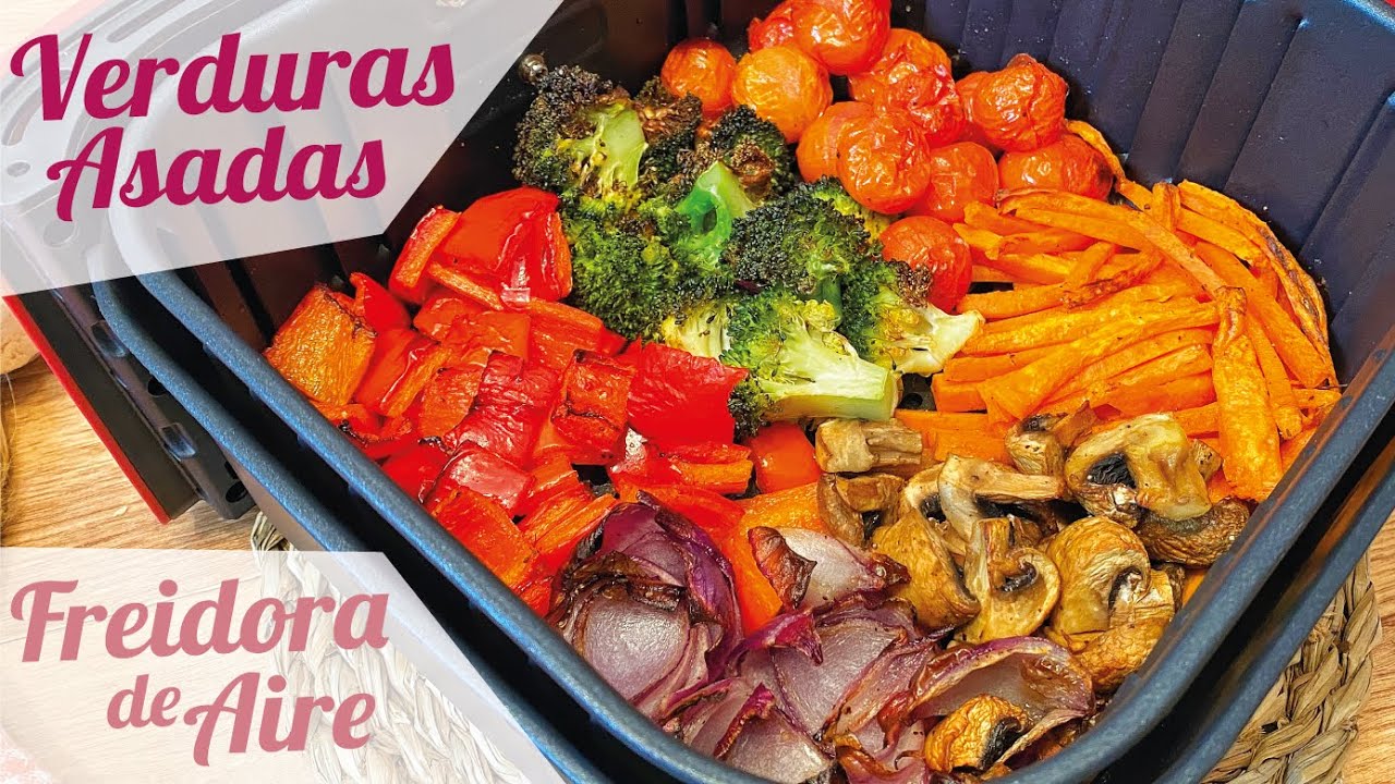 VERDURAS ASADAS EN FREIDORA DE AIRE 🥕🥦 TIEMPO Y TEMPERATURA