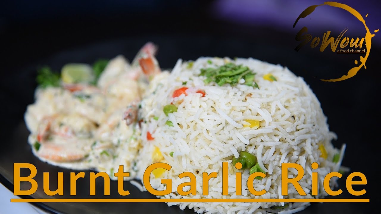Burnt Garlic rice | Quick & easy rice recipe